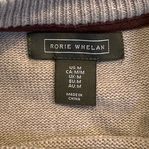 Rorie Whelan Men’s Fair Isle Crewneck Oatmeal Sweater Size Medium​​​​​​ - Picture 5 of 8